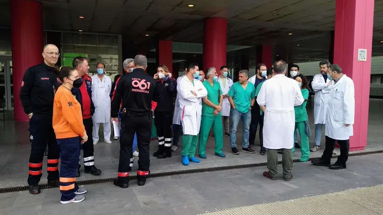 Concentraci&oacute;n huelga m&eacute;dicos INGESA
