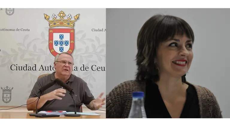  A la izquierda, Jos&eacute; Luis Fern&aacute;ndez Medina y a la derecha, la responsable de Hipatia, Paloma Fern&aacute;ndez Coleto en un montaje. 