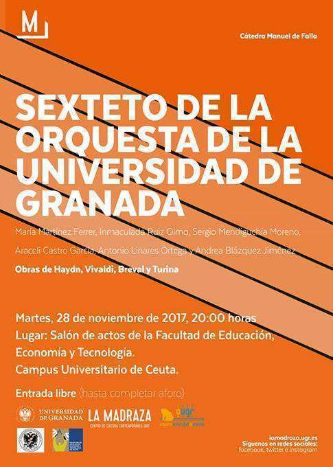 CARTEL ORQUESTA UGR SEXTETO