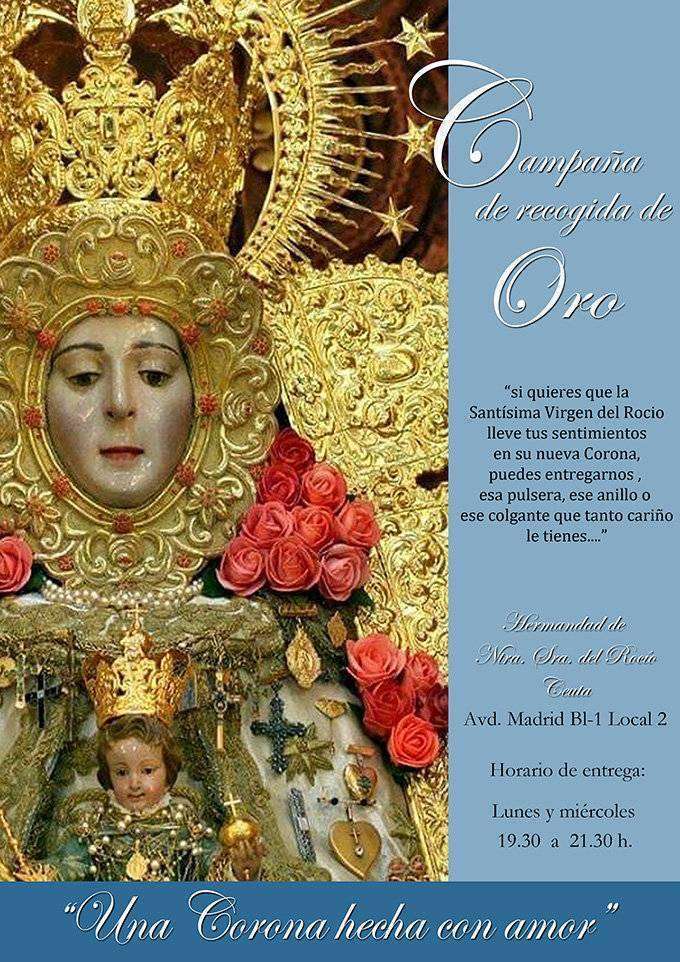 cartel recogida de oro ROCÍO