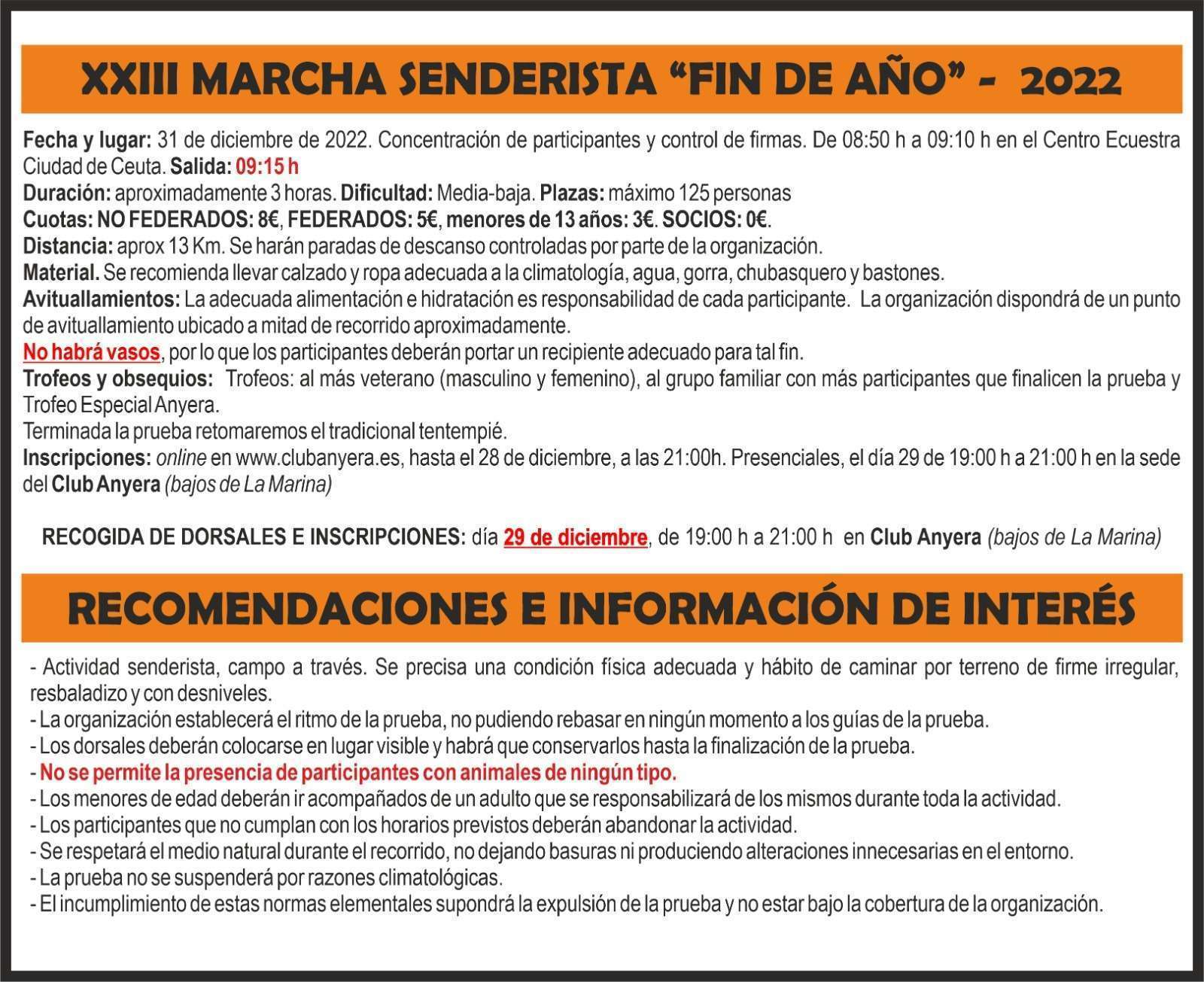 Marcha Senderista de Fin de Año