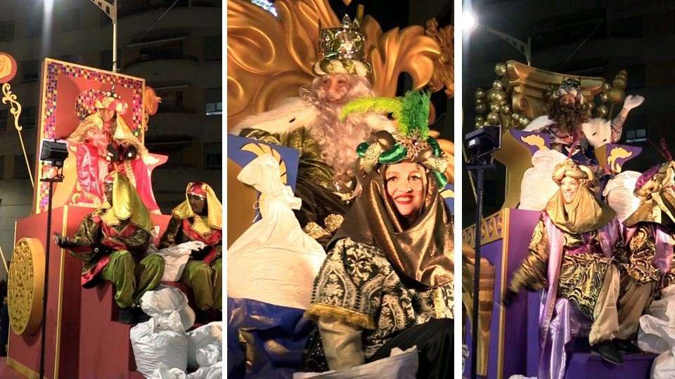 Los tres Magos, durante la Cabalgata (C.A.)