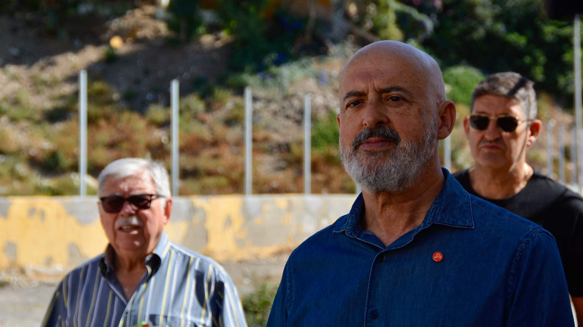 Javier Varga Pecharromán y parte de su comitiva, durante una visita a Juan XXIII / Alejandro Castillo