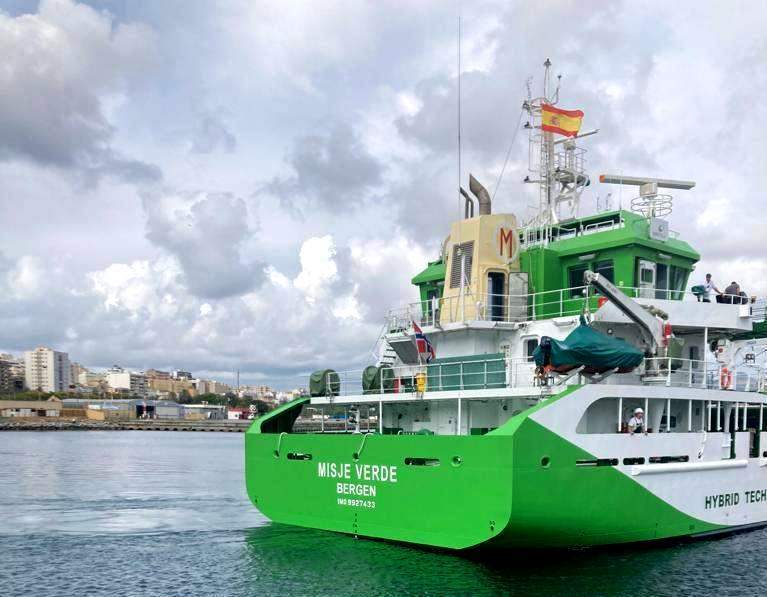 El «Misje Verde», el primer buque «híbrido» atraca en el Puerto de Ceuta (C.A.)