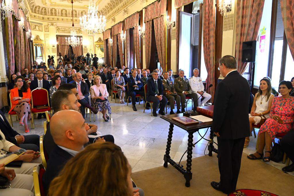 Vivas, durante su discurso en el Salón del Trono (CEDIDA)