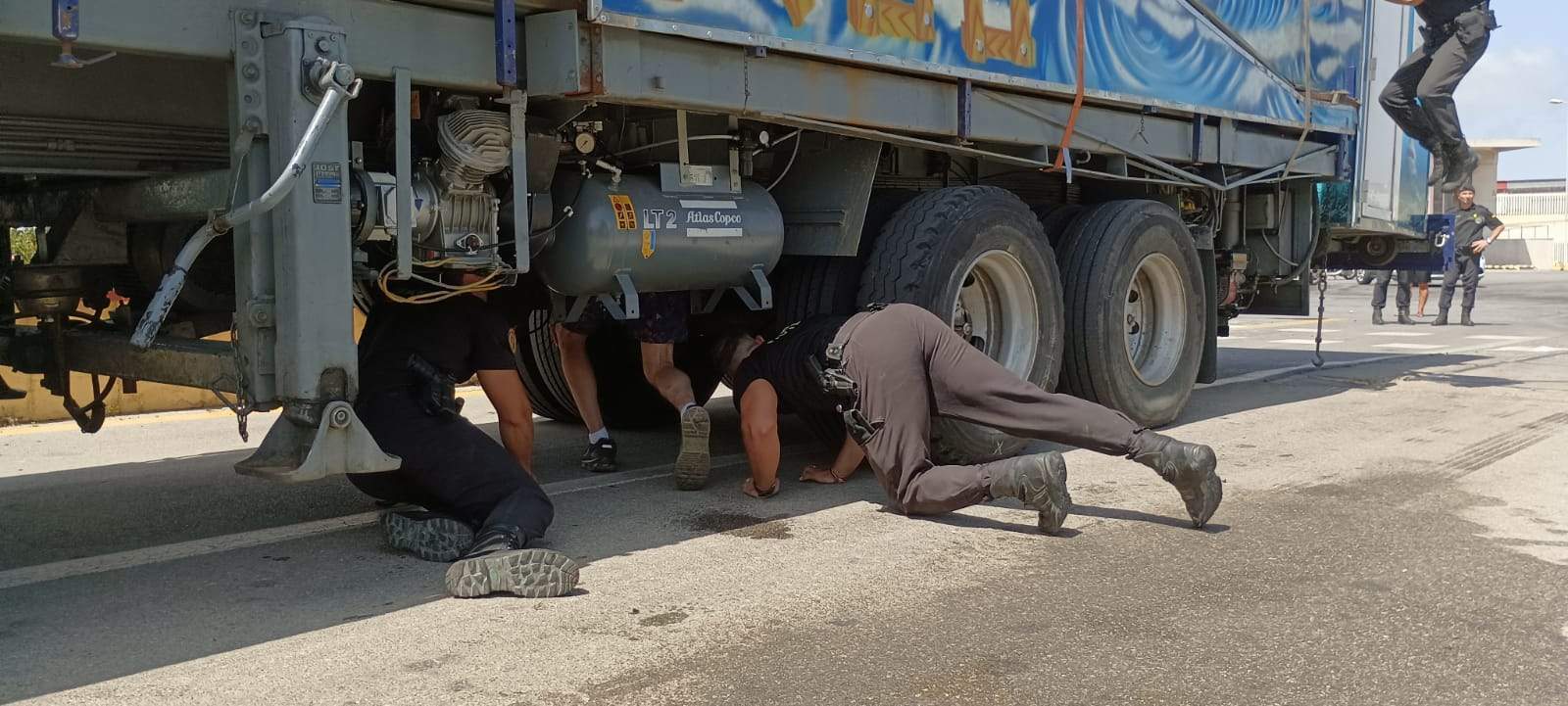 Registro de un camión durante la Operación Feriante