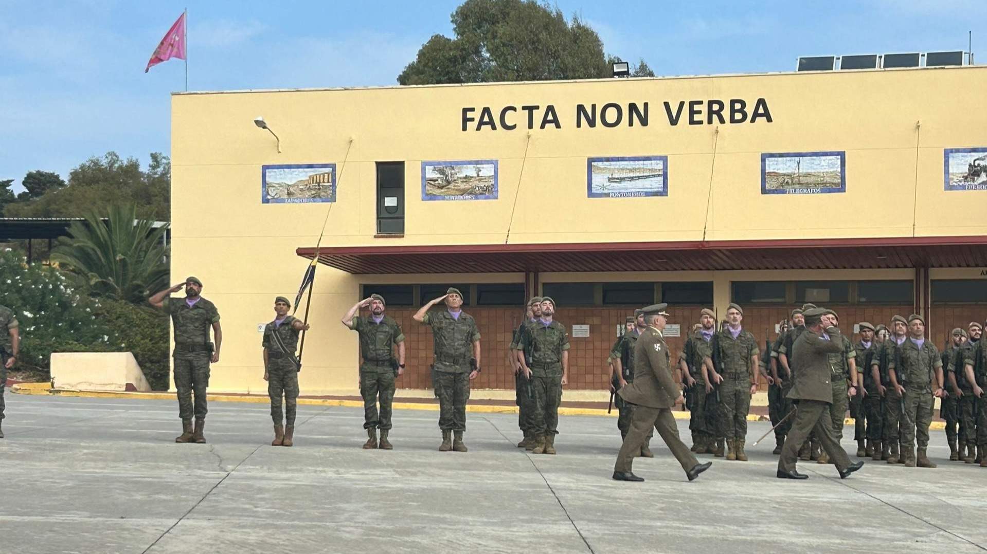Parada militar en El Jaral por el aniversario del Regimiento Real de Zapadores Minadores