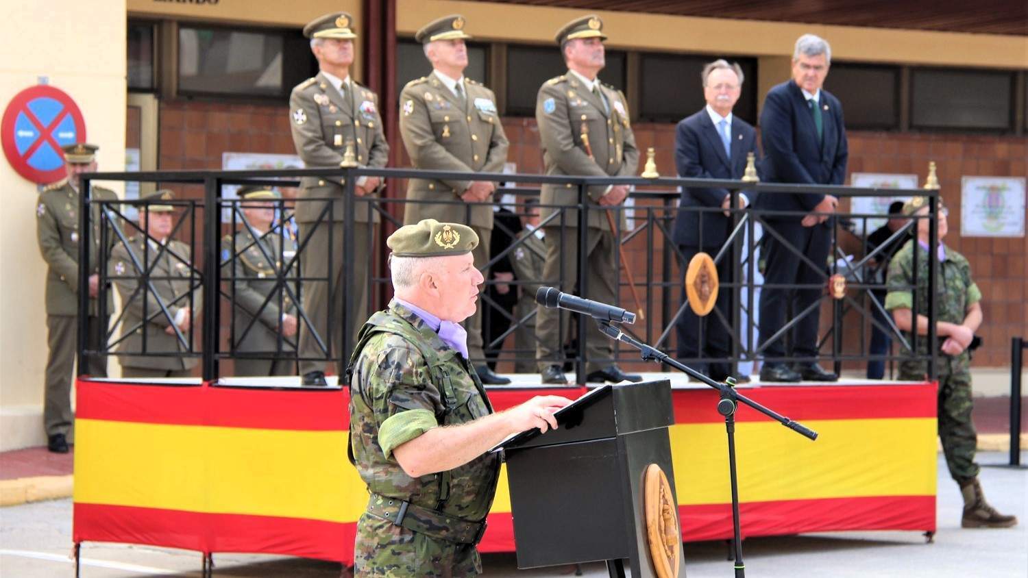 Parada militar en El Jaral por el aniversario del Regimiento Real de Zapadores Minadores