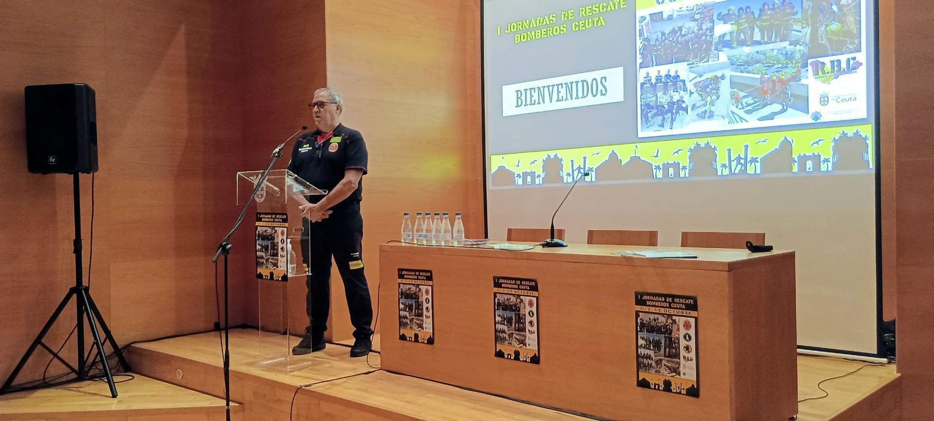 Recepción bomberos jornada rescate vertical
