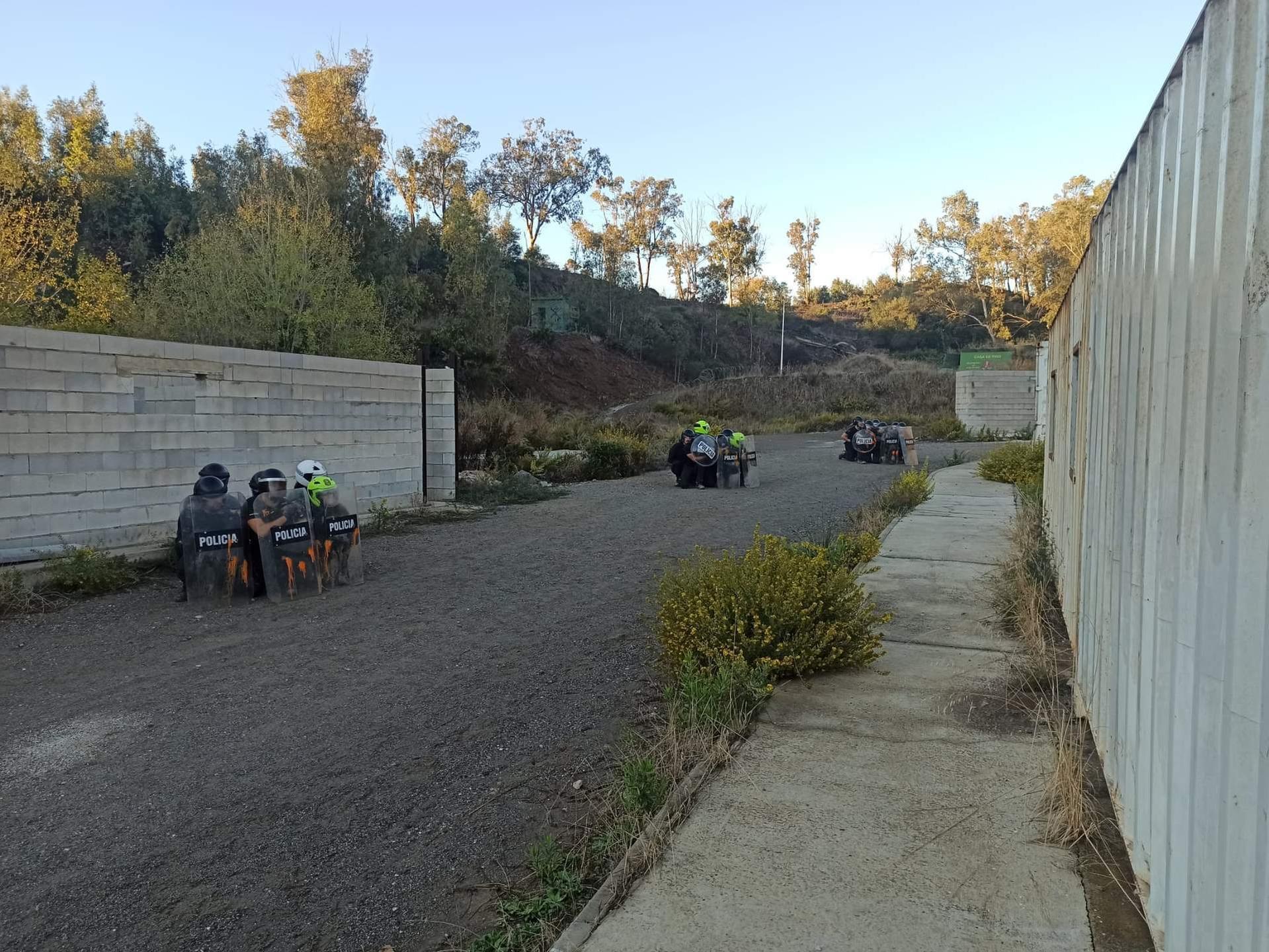 Curso de control de masas Policía