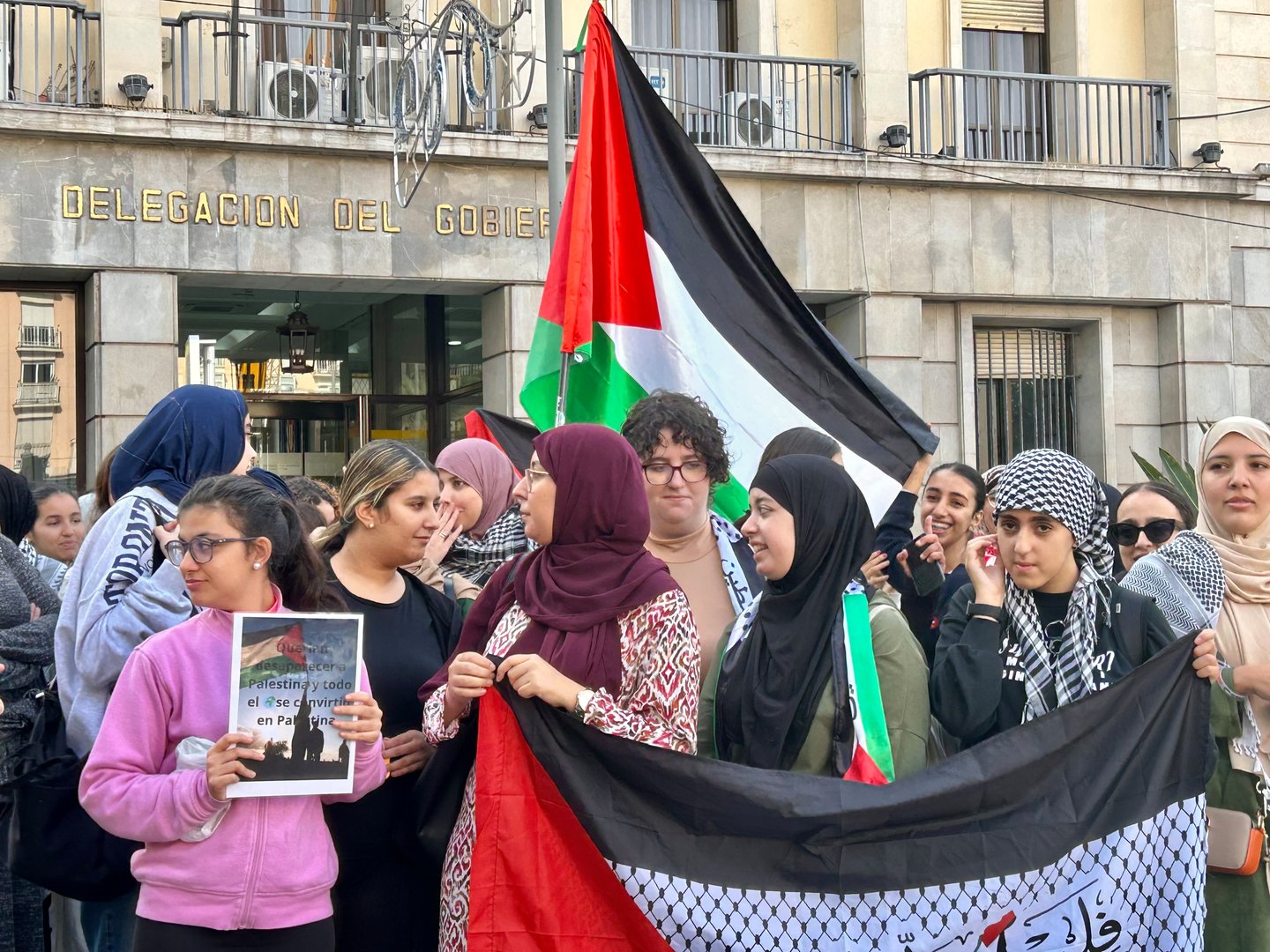 manifestacion estudiantil palestina