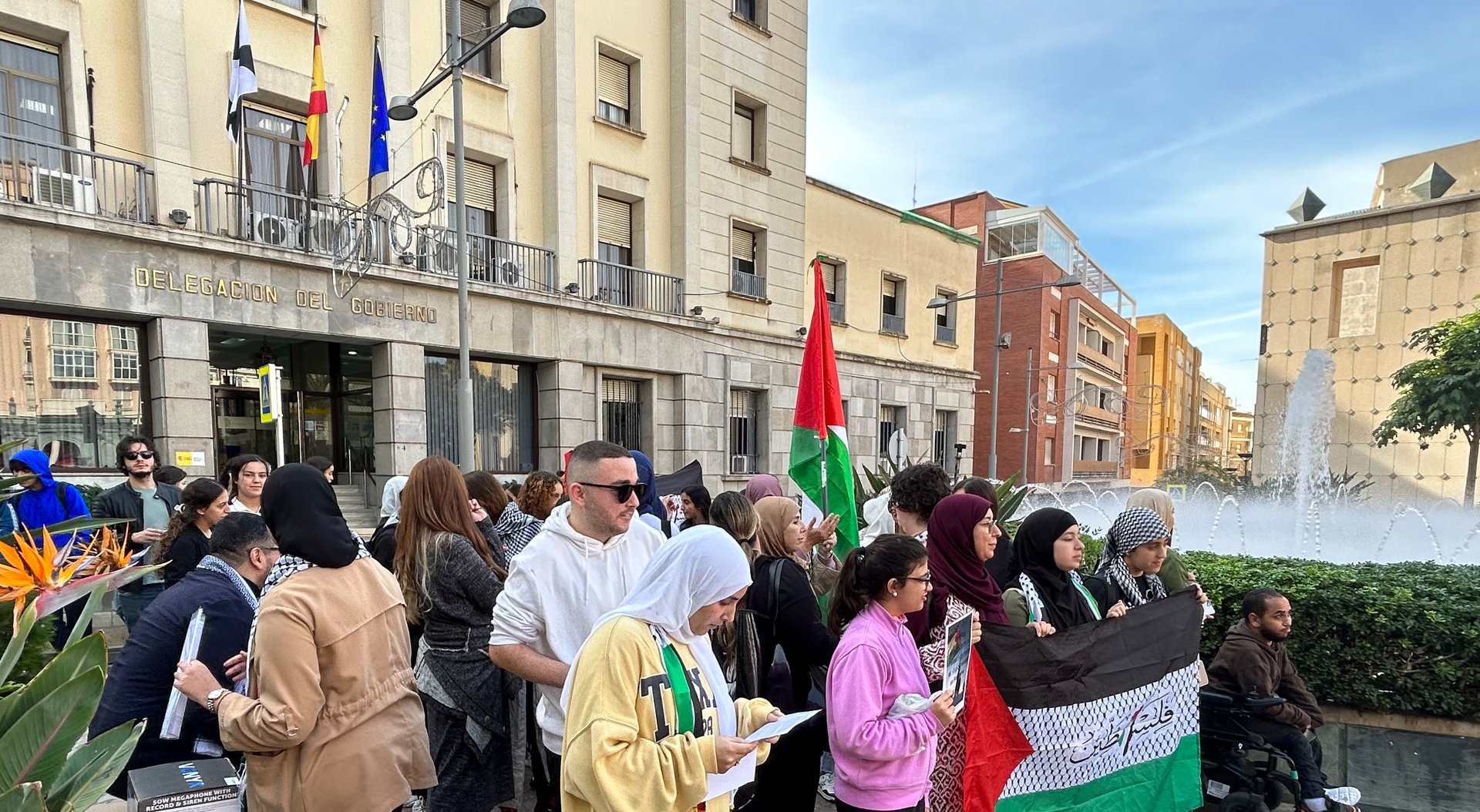 manifestacion estudiantil palestina