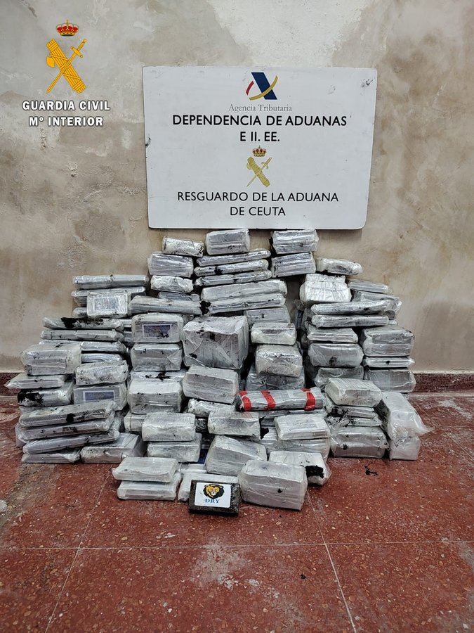 hachís Interceptados en el Puerto de Ceuta