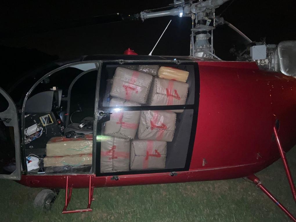 helicóptero droga
