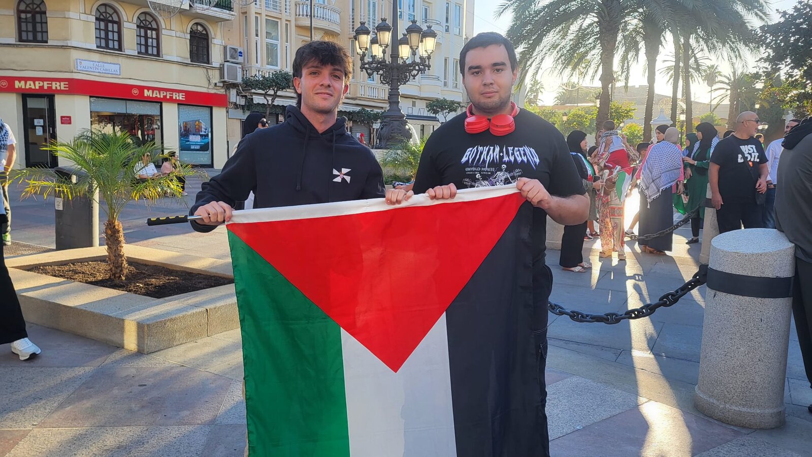 concentración en favor de Palestina