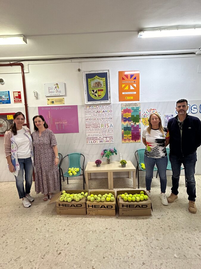 Iniciativa saludable: 500 pelotas de tenis para mejorar el aprendizaje en Ceuta