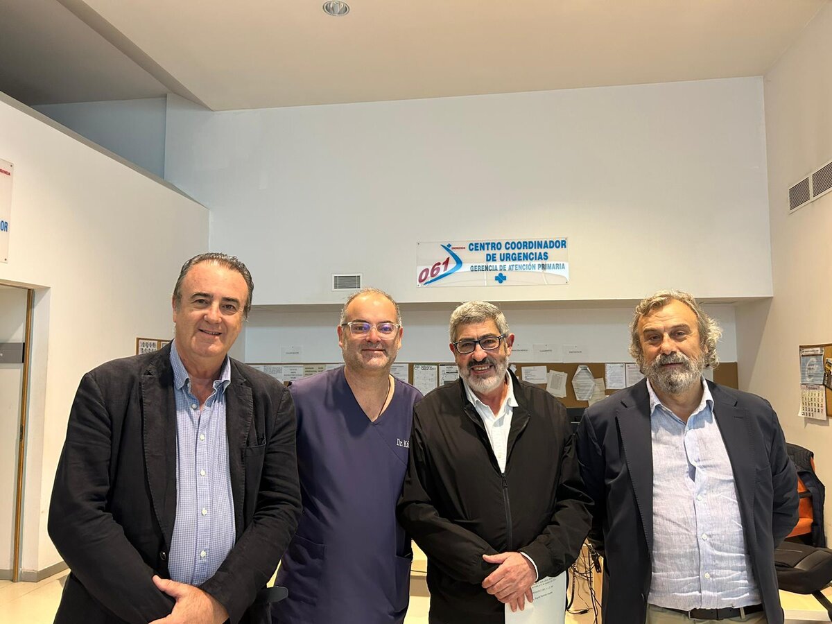 Los directivos de CESM durante su visita a las instalaciones sanitarias de Ceuta (CEDIDA)