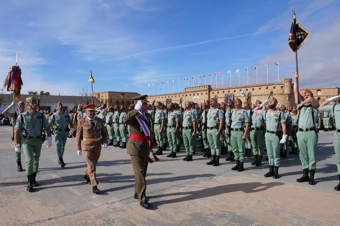 parada militar celebrada en el Acuartelamiento ‘Millán Astray’