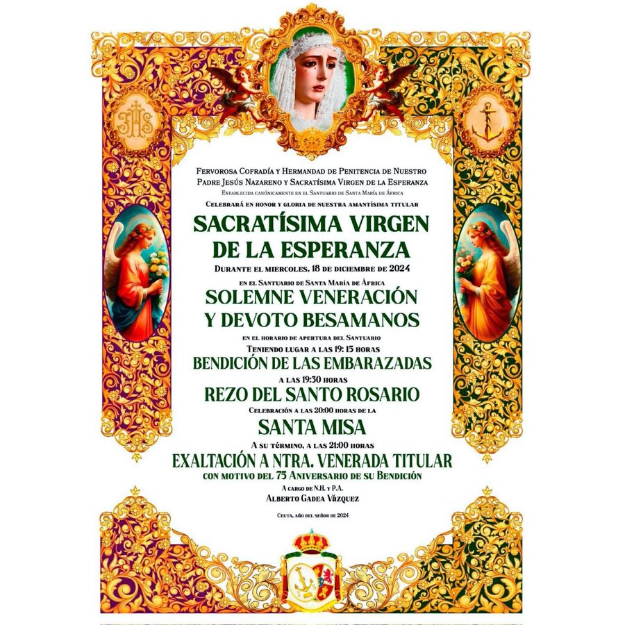cultos virgen de la esperanza
