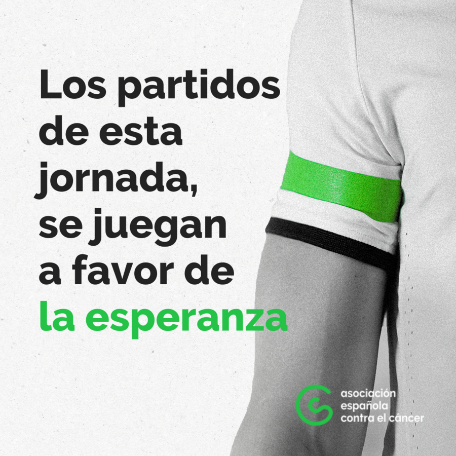 Cartel AECC, brazaletes verdes / AECC