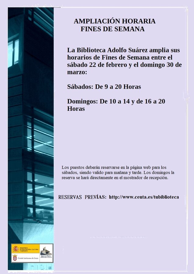 Ampliacion Fines de Semana Febrero-Marzo