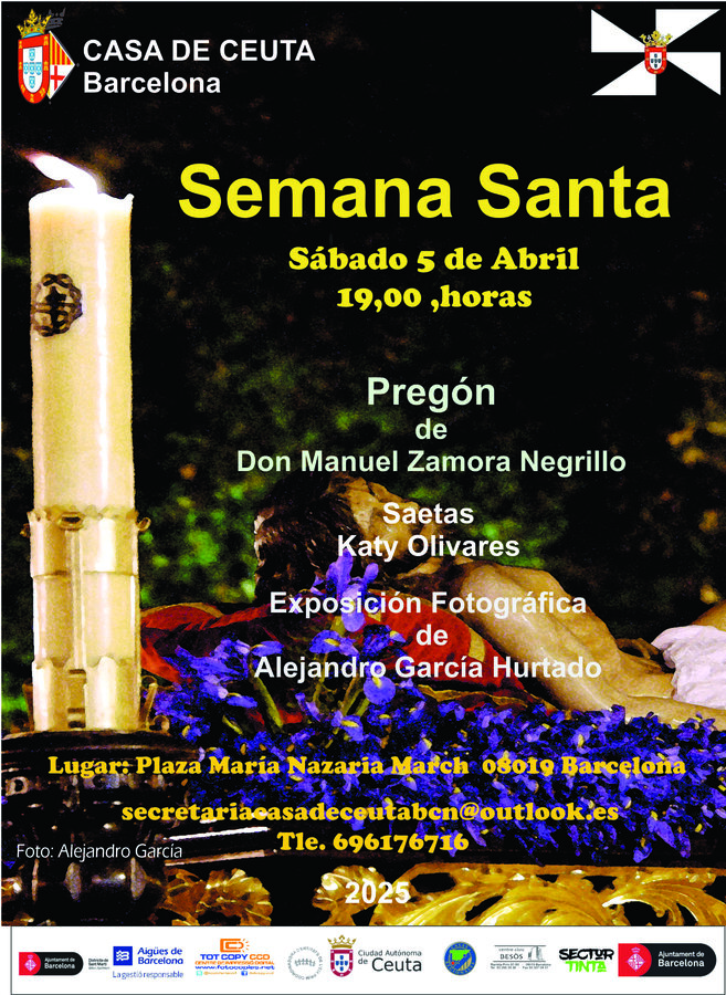 Cartel semana Santa casa de ceuta ewn barcelona  2025-