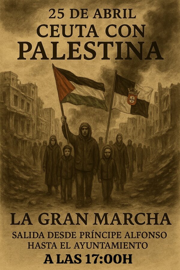 Convocatoria a la manifestación por Palestina para el próximo 25 de abril