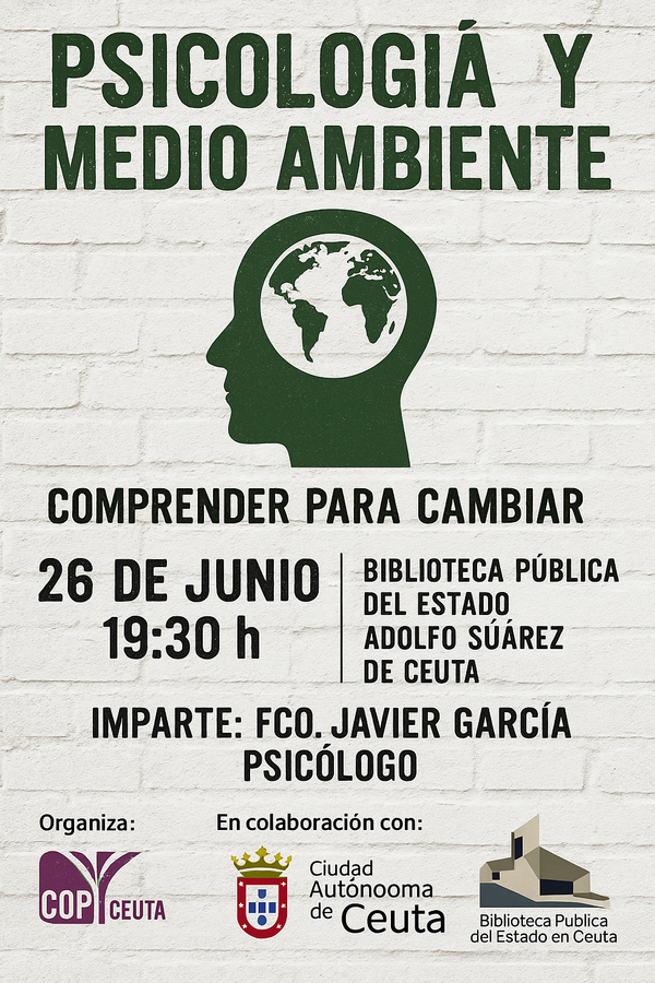 Cartel charla Psicologia Ambiental 26.06.25