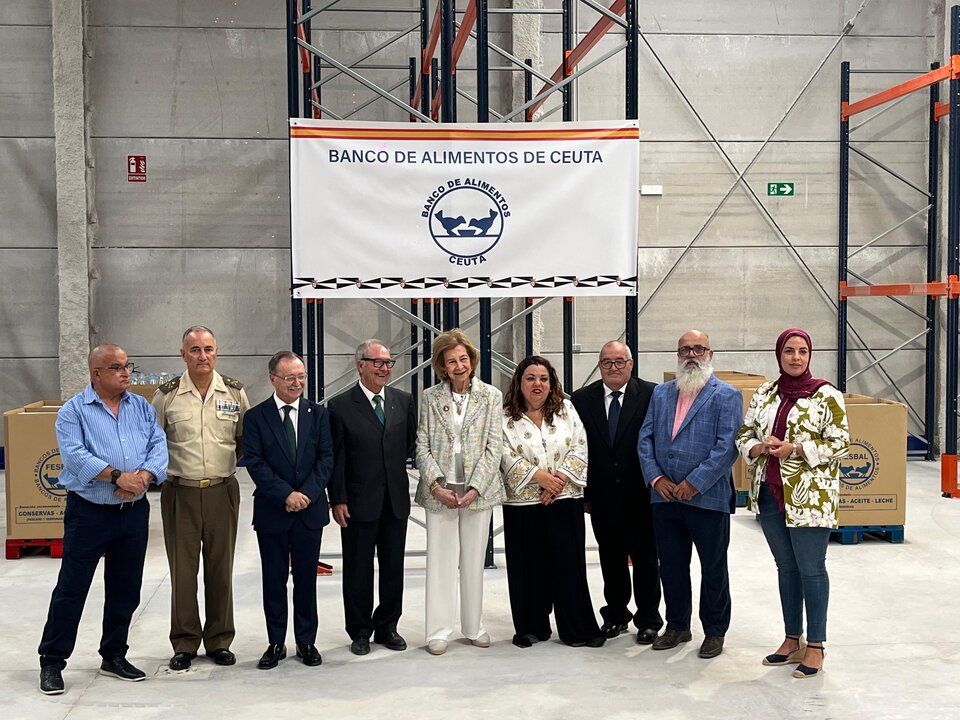 Visita de la Reina Sofía al Banco de Alimentos de Ceuta