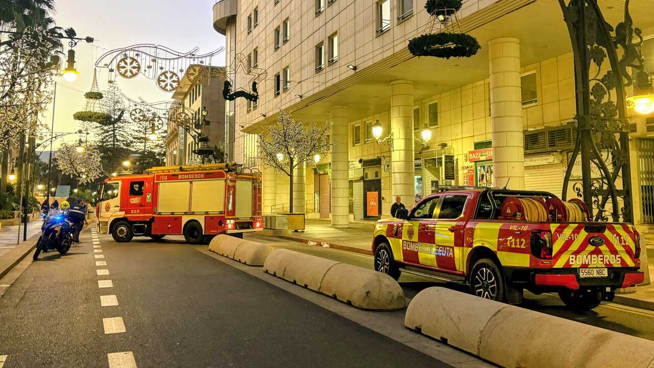 Bomberos en Gran Vía