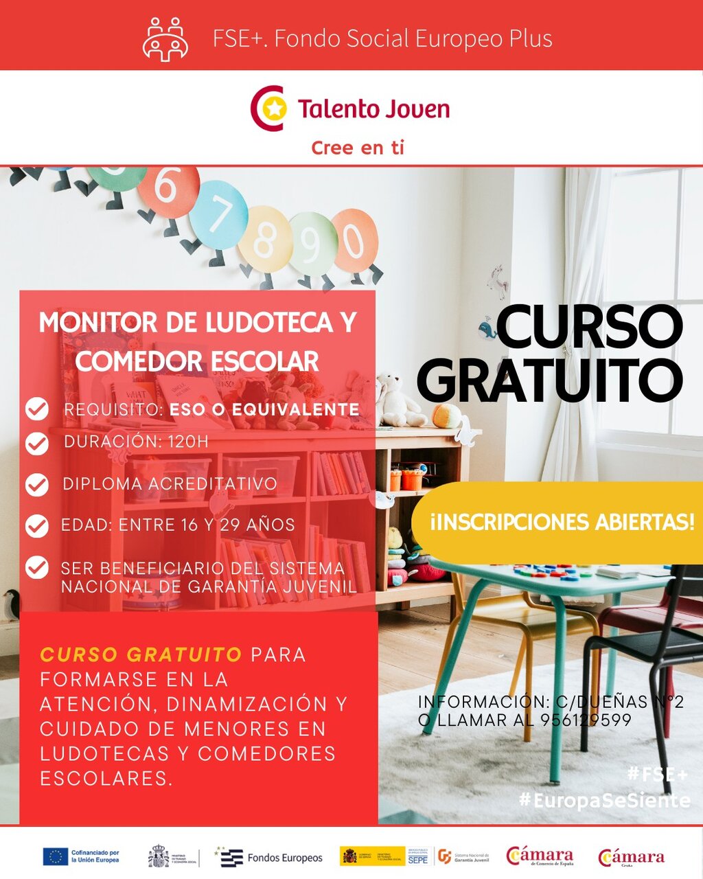 Programa Talento Joven - Monitor de Ludotecas y Comedor escolar