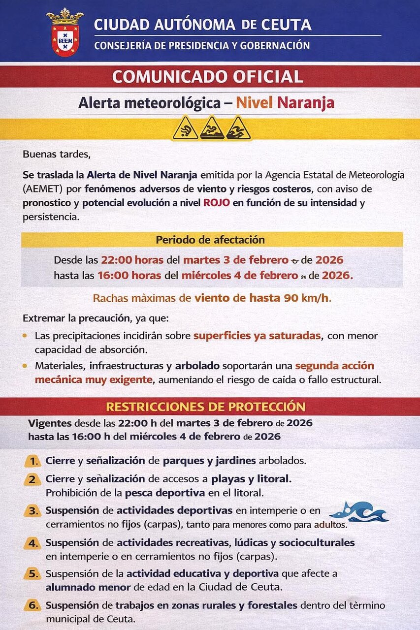 Aviso naranja