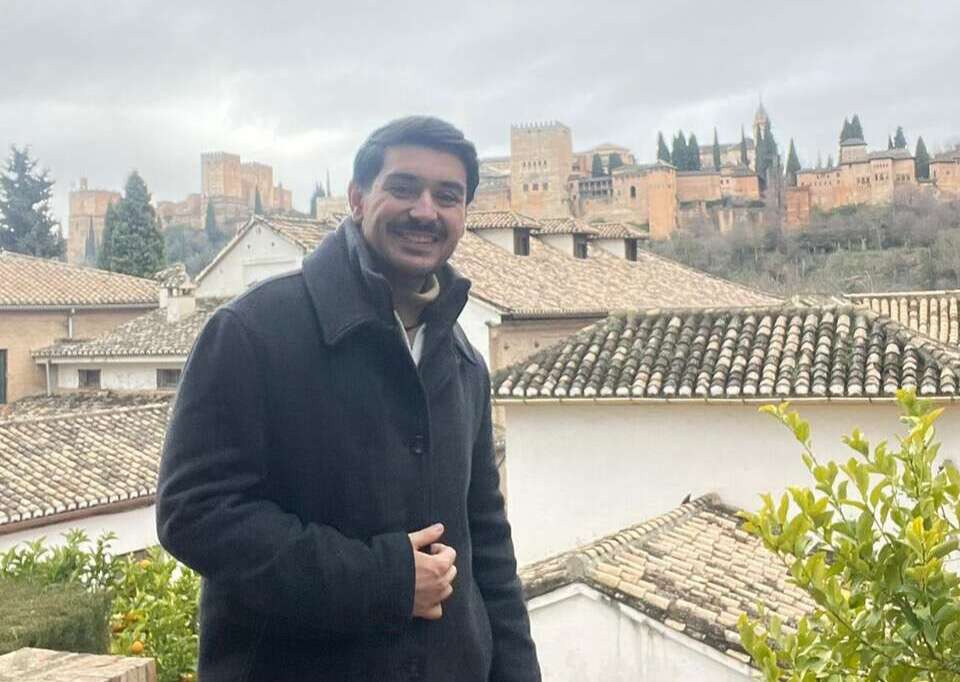 Antonio Acosta. Vistas de la Alhambra desde el Instituto de Estudios Árabes del CSIC