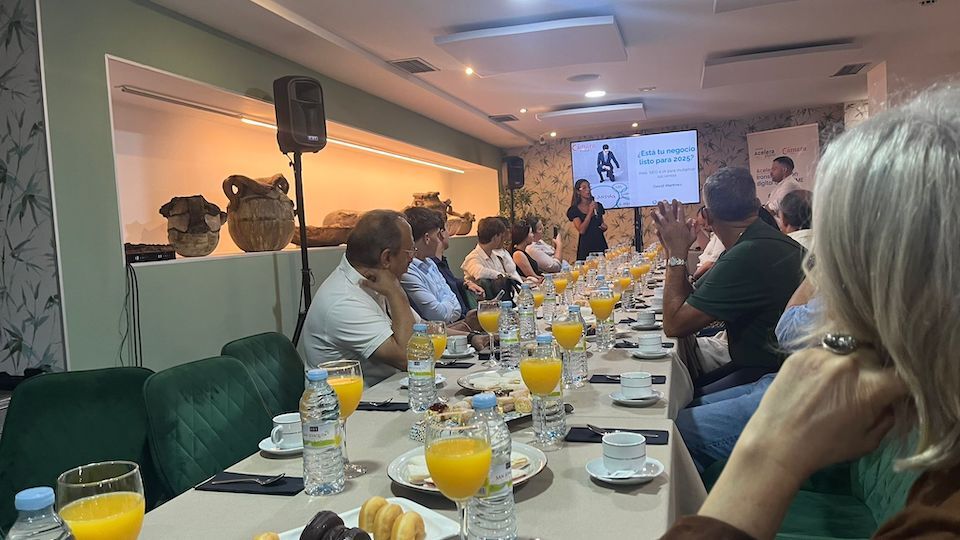 Un momento del desayuno tecnológico organizado por la Cámara de Comercio de Ceuta.
