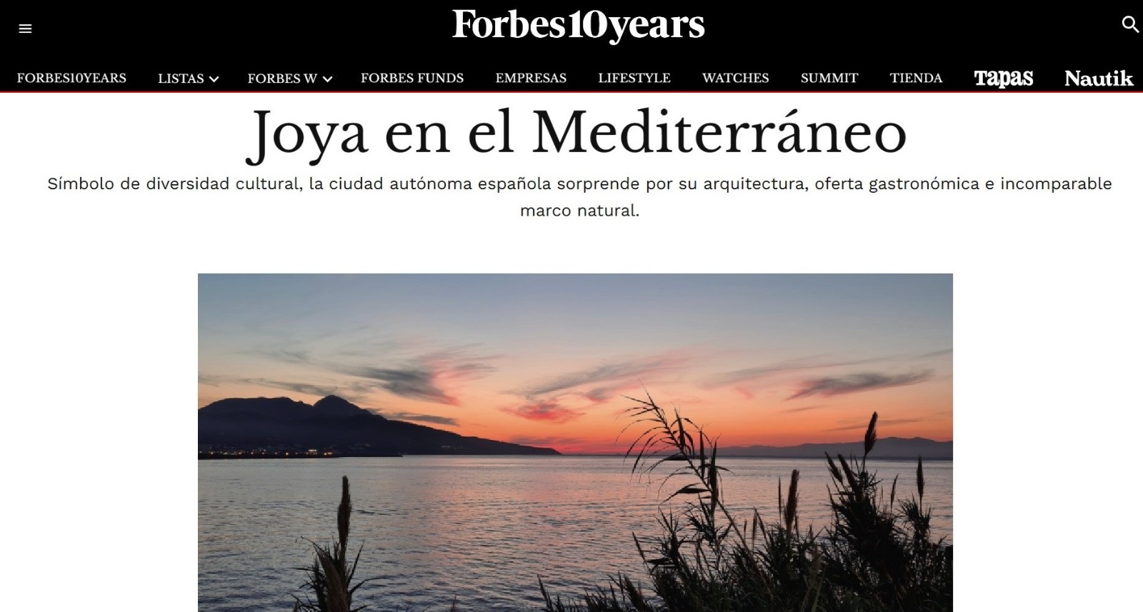 Ceuta en la revista Forbes