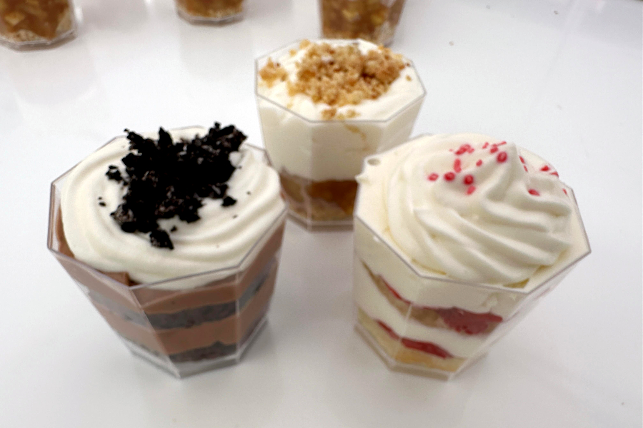 Los tres postres elaborados por Alma Cupcakes este miércoles
